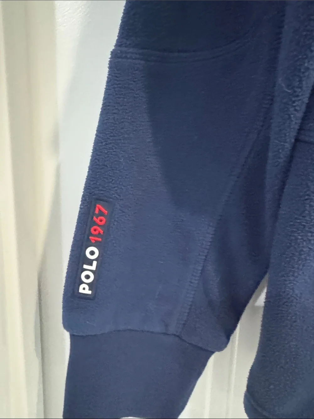 Polo by Ralph Lauren Navy Full-Zip Fleece Jacket with Crest